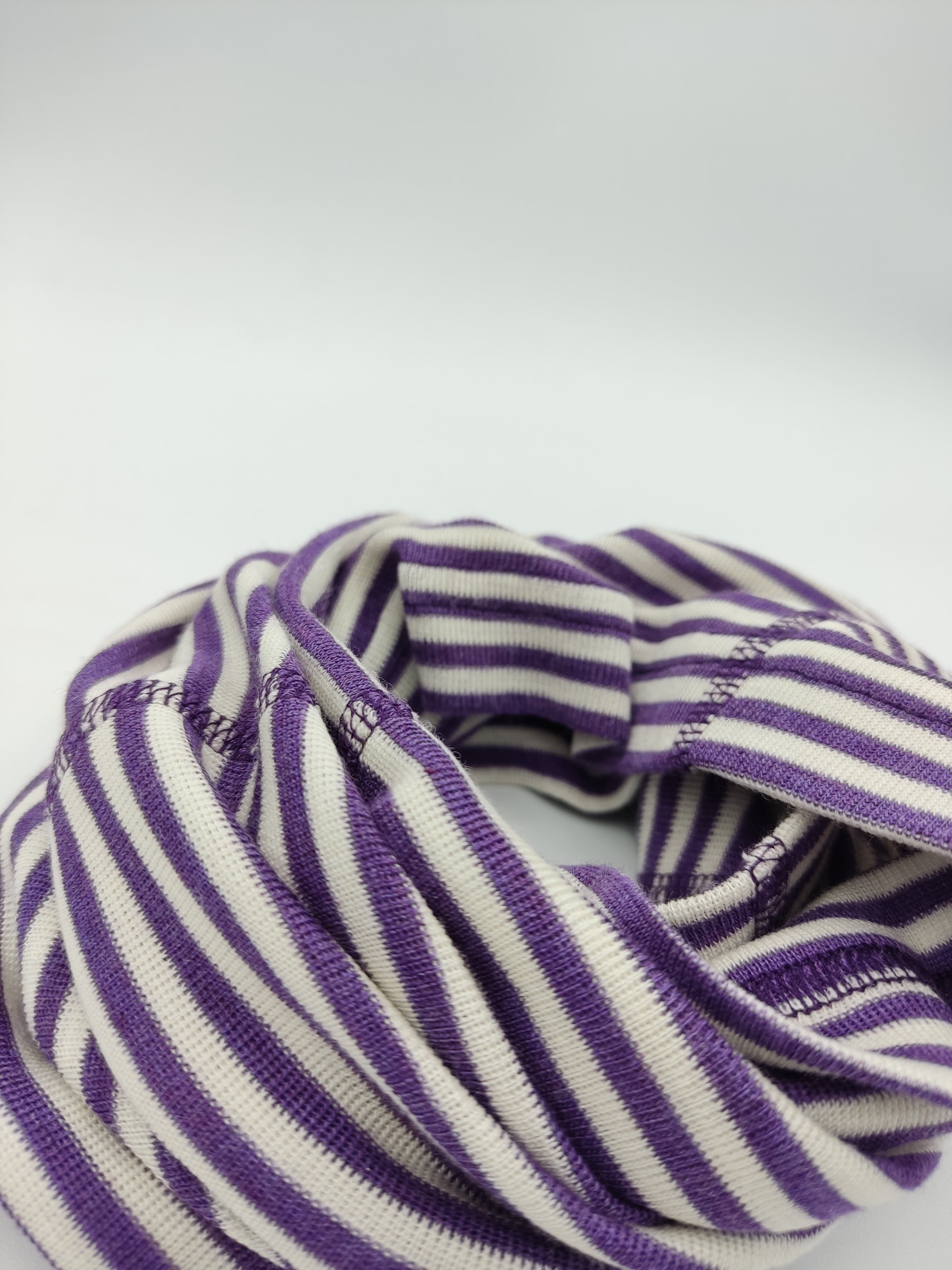 Scaldacollo in lana e seta per bambino e adulto // riga Viola